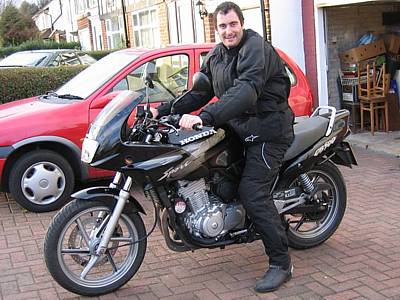 Me posing on my first motorbike.